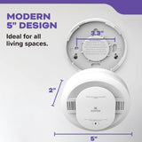 Kidde Smoke & Carbon Monoxide Detector, AA Battery Powered, Voice Alerts, LED Warning Light Indicators, 30CUDR-V
