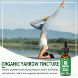 Yarrow Herb Tincture, Organic Yarrow Extract Liquid, 98% Absorption, Vegan, Gluten Free, Non-GMO, Alcohol Free- 1 Fl Oz