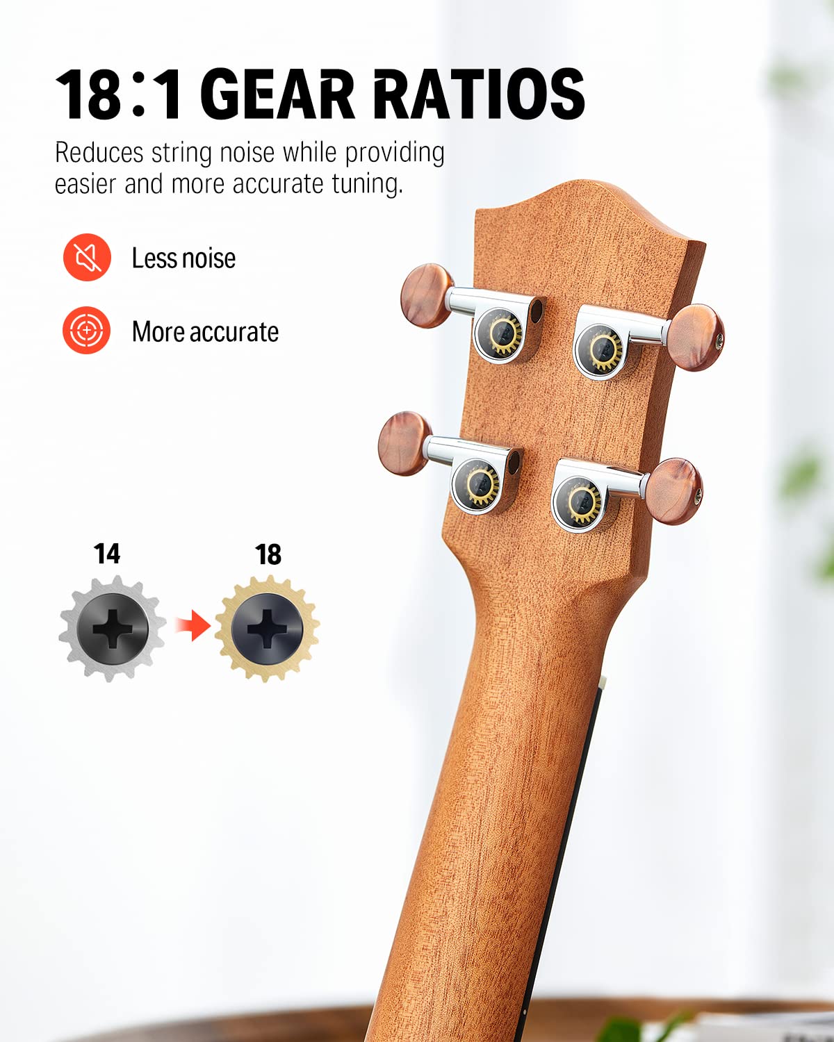 Donner Soprano Ukulele Mahogany 21 inch Ukelele Beginner Kit Online Lesson Gig Bag Strap Nylon String Tuner Picks Cloth DUS-1 Ukalalee Set Christmas Gift