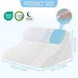 Foamalusion 3PCS Bed Wedge Pillow for Sleeping, 20-in-1 Adjustable Memory Foam Wedge Pillow for Back Leg Pain Relief, 23" Wide Wedge Pillow for After Surgery, Acid Reflux, Snoring, Back Pain