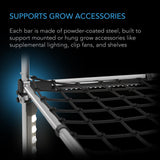 AC Infinity Grow Tent Mounting Bars 4x4', Support Pole Steel Hanging Bars, High CFM Kit for 4x4 Indoor Grow Tents