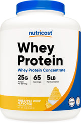 Nutricost Whey Protein Powder Pineapple (5 LBS) - Gluten-Free, GMO-Free, from Whey Protein Concentrate