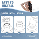 3-Pack Replacement Filter for JOLIE Shower Head, Compatible with JOLIE Shower Filter Cartridge, Reduces Chlorine, Heavy Metals & Impurities, Softens Skin & Hair