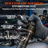 ANBOSON 10mil Heavy Duty Nitrile Gloves Large Black Disposable Rubber Gloves with Diamond Grip Anti Chemical Puncture Resistant Mechanics Guantes for Men/Auto repair/Cooking/Food Grade-Latex Free-100
