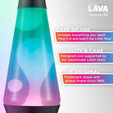 The Original Lava® Lamp - 14.5" Gunmetal Grey - Classic Liquid Motion Lamp - Tri-Colored Green/Blue/Purple - Item #2098 (Amazon Exclusive)