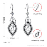Bohemian Long Drop Dangle Earrings for Women, Chic Boho CZ Wedding Jewelry