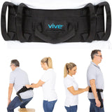 Vive Gait Belt (300lbs) Transfer Belt with Handles - Medical Nursing Safety Patient Assist - Bariatric, Elderly, Handicap, Physical Therapy - PT Gate Strap Quick Release Metal Buckle, Grabbing Teeth