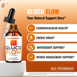 Gluco Flow Drops, GlucoFlow Blood Formula Support Supplement Drops - Maximum Strength, All Natural Healthy Circulation, Stable Levels & Overall Health, Advanced GlucoFlow Droppers Reviews (2 Pack)