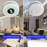 Yfwsrecinoe 3 Pack Upgraded Combination Smoke and Carbon Monoxide Alarm Detector, Dual Sensor Smoke Alarm&Carbon Monoxide Detector (Includes Battery)