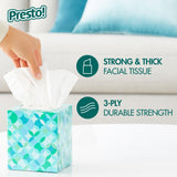 Amazon Brand - Presto! Ultra-Soft 3-Ply Premium Facial Tissues, 1188 Count (18 Packs of 66), (Packaging May Vary)