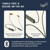 Elgin Discord Gen 3 Bluetooth Earplug Earbuds, OSHA Compliant Wireless in-Ear Headphones, 31dB NRR ANSI Certified Noise Isolation, Dynamic 8mm Driver, USB-C Charging, 14-Hour Playback