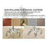 Kaleurrier Swivel Stool Chair Adjustable Height,Heavy Duty Hydraulic Rolling Metal Stool for Kitchen,Salon,Bar,Office,Massage (with Back Rest) (Black)