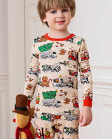 Bamboo Viscose Toddler Christmas Pajamas Boys Girls Kids Baby 2pcs Long-Sleeve Pyjamas Set 3-4T Snug fit Sleepwear Pjs
