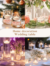 Ashlux White Floating Candles 2 inch, 48 Pack Floating Candles 5-6 Hours Long Burning, Unscented Floating Candle for Centerpieces, Wedding, Christmas Lights, Romantic Night for Her/Him Set