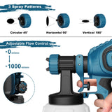 VONFORN Paint Sprayer, 700W HVLP Spray Gun with Cleaning & Blowing Joints, 4 Nozzles and 3 Patterns, Easy to Clean, for Furniture, Cabinets, Fence, Walls, Door, Garden Chairs etc. VF803 Blue