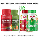 Juce Original Formula - Organic Super Fruit & Veggies Supplement - Gluten/Gelatin Free, Soy Free & Vegan- Reds & Greens Superfood Capsules- 23 Fruits & 23 Vegetables (180 Count)- By Terra Kai Organics