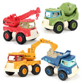 Olbyefly Construction Toys for 2 3 4 5 Years Old Boys Girls Kids Toddlers, Sandbox Excavator Toy Construction Truck Toys Vehicles Dump Crane Cement Mixer Truck, Christmas Birthday Gifts
