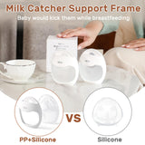 NCVI Silicone Breast Milk Collector Catcher, Let Down Manual Breastmilk Saver Collection Cup for Leaking Milk, Wearable Nursing Cups BPA Free, Invisible Slim Design for Regular Bra, 2.3oz/70mlx2 Count