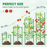 6 Pack Tomato Cages, 51.2in Tomato Plant Support Stakes Heavy-Duty, Garden Tomato Cages & Trellis for Climbing Vegetables, Tomatoes, Peppers, and Potted Plants(6)