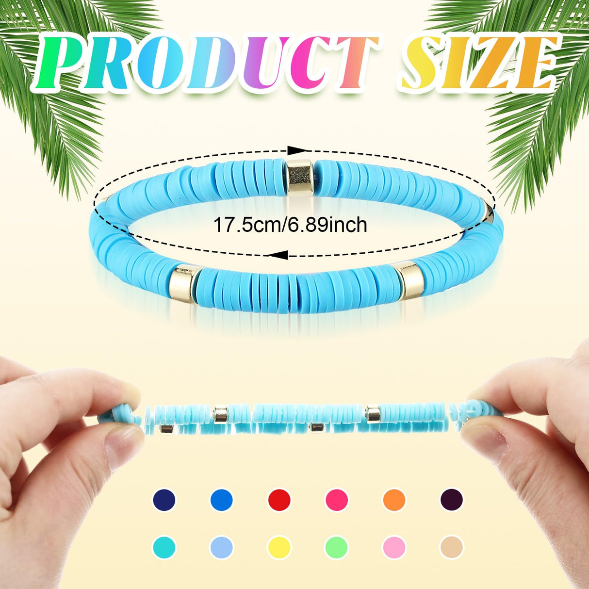 Ecation 96 Pcs Beaded Friendship Bracelets Bulk Inspirational Stretch Bracelets Y2k Colorful Cute Adjustable Jewelry for Women Summer Beach Graduation Party Favors Friend Gifts