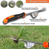 Weed Puller Tool Set, 3 Stainless Steel Hand Weeders for Lawn and Garden