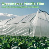 Greenhouse Plastic Sheeting 12 x 25ft - 6 Mil Clear Polyethylene Film, UV Resistant & Anti-Drip Heavy Duty Plastic Cover - Multi-Purpose Clear Tarp for Garden, Agriculture, and Construction (5-Layer)