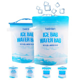 Belinlen 6 Pack Reusable Ice Bags for Cooler 5lb Cooler Ice Cube Bag with Sealed Sliding Handle, Long Lasting Cold Dry Freezer Packs Leakproof Ice Bag for Camping, Hiking, Fishing and Drinks(11 x 14)