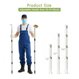 2-in-1 Crack Weeder, Telescopic Stainless Steel Weed Puller Moss Remover