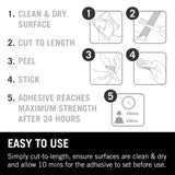 VELCRO Brand - Heavy Duty Stick On | Superior Holding Power Indoors & Outdoor Use | 50mm x 5m Tape | White