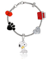 SALLY ROSE Snoopy Charm Bracelet for Women 7"
