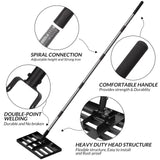 Walensee Lawn Leveling Rake, Reinforced Leveler with 6.5FT Steel Handle