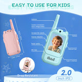 Kids Video Walkie Talkies, 2 Pack Long Range Toy Walkie-Talkie for Kids