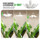 SANSI Hanging Grow Lights for Indoor Plants, 60W Hanging Plant Light with Timer, Adjustable 6-Panels, Full Spectrum, 4700LM, 4000K Daylight, Pendant Grow Light, 16.4FT Power Cord for Tall Large Plants