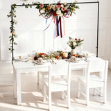 SHIJING Over The Table Rod Stand with Clamps Adjustable Length Black Table Arch 28"-69" Tall 30"-98" Length Arch Hanging, for Wedding Birthday Party Halloween Christmas Party