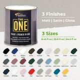 THE ONE All-In-One Paint & Primer - Soft Taupe Matte, 33.8 Fl Oz/1 L | 1 Coat Formula | Easy Indoor & Outdoor Decorating for Home & Garden Walls, Floors & Furniture | Water-Based & Low VOC