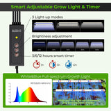 Seed Starter Tray with Grow Light, 2 Pack 80-Cell Seedling Starter Kit with Smart Timer & Humidity Dome, Indoor Plant Germination Kit with 100pcs Nursery Bags & 2-in-1 Sprinkler for Seed Starting
