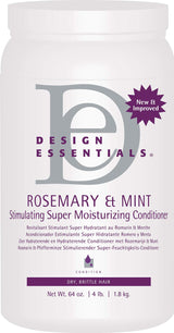 Design Essentials Rosemary & Mint Stimulating Super Moisturizing Conditioner for Dry, Thick, or Brittle Hair; Sulfate-Free, Stimulates Scalp, Moisturizes Hair, 64 Oz