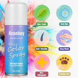 Temporary Hair Color Spray for Kids Women Men, Non-Sticky Root Touch Up Hair Color Dye, Non-Damaging Hair Dye HairSpray,Instant Vivid Colored Hair Spray for Halloween,Party,Cosplay,Christmas (Purple)