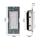 Leviton SureSlide LED Advanced Dimmer Switch for 150W Dimmable LED, Halogen and Incandescent Bulbs and Fixtures, 66741-W, White