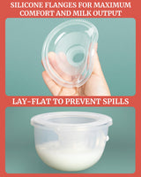 Wearable Breast Milk Collection Cups - Works with Baby Buddha, Legendairy Milk, Spectra, Imani, Zomee, Freemie (24mm)
