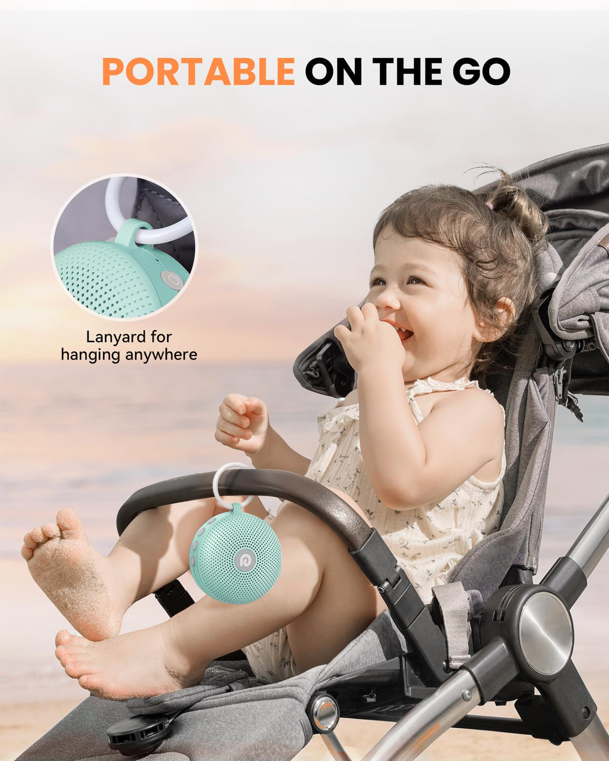 Dreamegg Sound Therapy Machine - Portable Sound Machine for Baby Adult, Features Powerful Battery, 21 Soothing Sound, Noise Canceling for Office & Sleeping, Sound Therapy for Home, Travel, Gift, Green