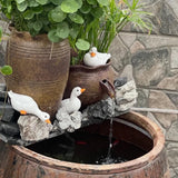 3PCS Duck Statues Resin Ducks Outdoor Garden Yard Porch Duck Pond Decor