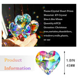 6pcs 50mm Crystal Heart Prism Suncatcher Window Sun Catchers Crystals
