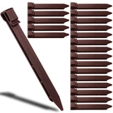Aoipend 30 Pack Garden Landscape Stakes 10 inch Heavy Duty Plastic Stakes Tent Stakes Anchoring Spikes for Edging Terrace Board and Christmas Inflatables Garden Decorations Nails Brown