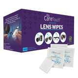 Care Touch Lens Wipes for Eyeglasses- 400 Count Individually Wrapped Pre- Moistened Wipes, 5 x 6 Inch- Camera Lens, Sunglasses and Glasses Cleaner,- Gentle and Portable for Cleaning of Optical Devices