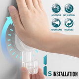 TAILI 4 Pack Powerful Suction Cup Shower Hooks for Towel, Loofah, 360° Rotatable Damage-free Hanging Versatile Wall Hooks for Inside Bathroom, Decoration, Removable Suction Holders, Easy to Use, Clear