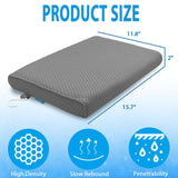 Shower Seat Cushion, Shower Chair Cushion for Transfer Benches in Bathtub, Cushion for Sauna, 3D Mesh Pad with Hook, Slip-Resistant, Design for Elderly, Senior, Handicap Disabled
