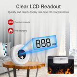 2-in-1 Smoke and Carbon Monoxide Detector 10-Year Battery-Powered CO Alarm with Clear LCD Display and Sound Warning for Home Reliable Detector for Enhanced Safety and Protection (Includes Batteries)