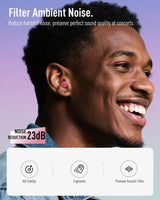 Hearprotek Concert Ear Plugs, 2Pairs Reusable high Fidelity Musician Ear Plugs for Concerts Loud Music-Noise Reduction Ear Protection earplugs for Rave,Festival,Music,Tinnitus Relief