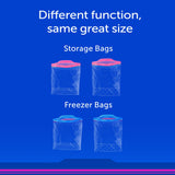 Ziploc Gallon Food Storage Freezer Bags, Stay Open Design with Stand-Up Bottom, Easy to Fill, 132 Bags Total
